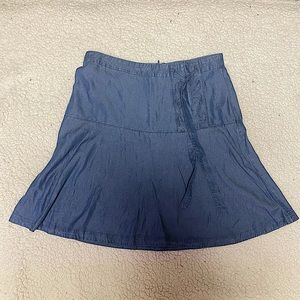 NWT Ann Taylor Blue Skirt With Ribbon Detail Size 8